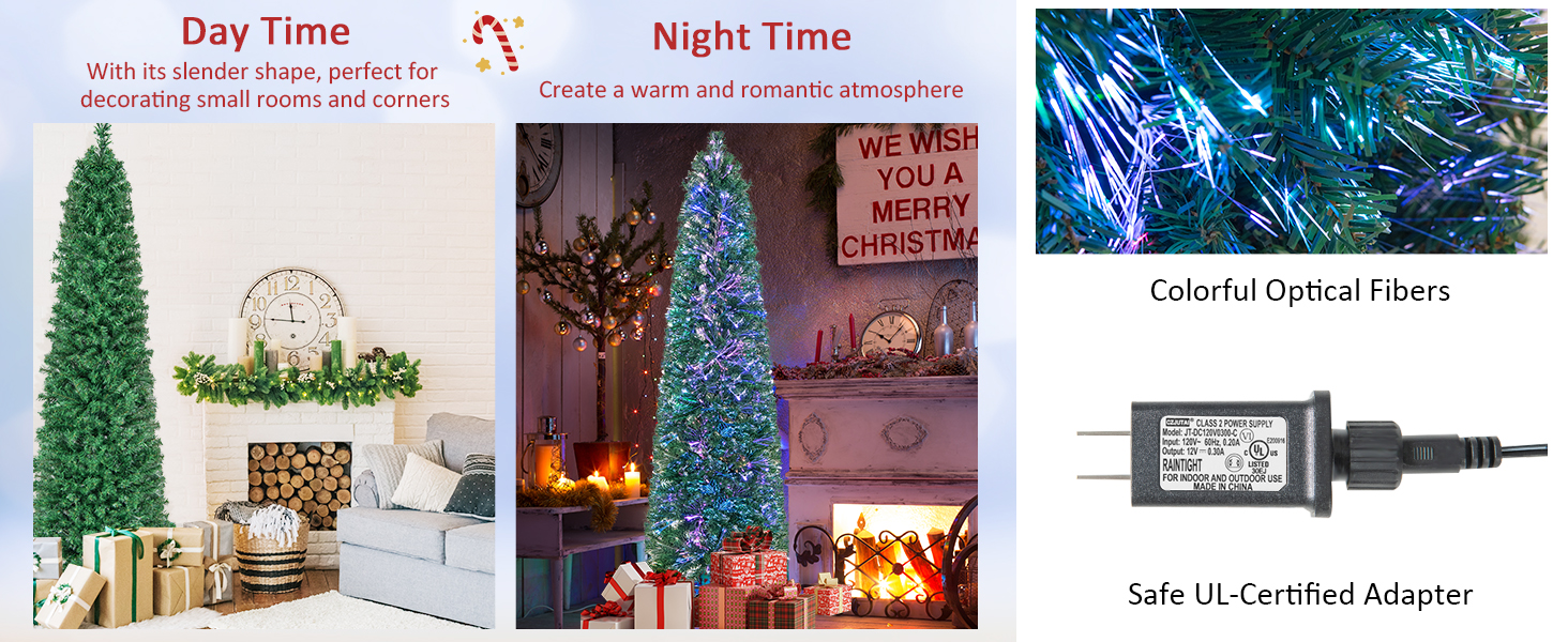 Fiber Optic Pencil Christmas Tree