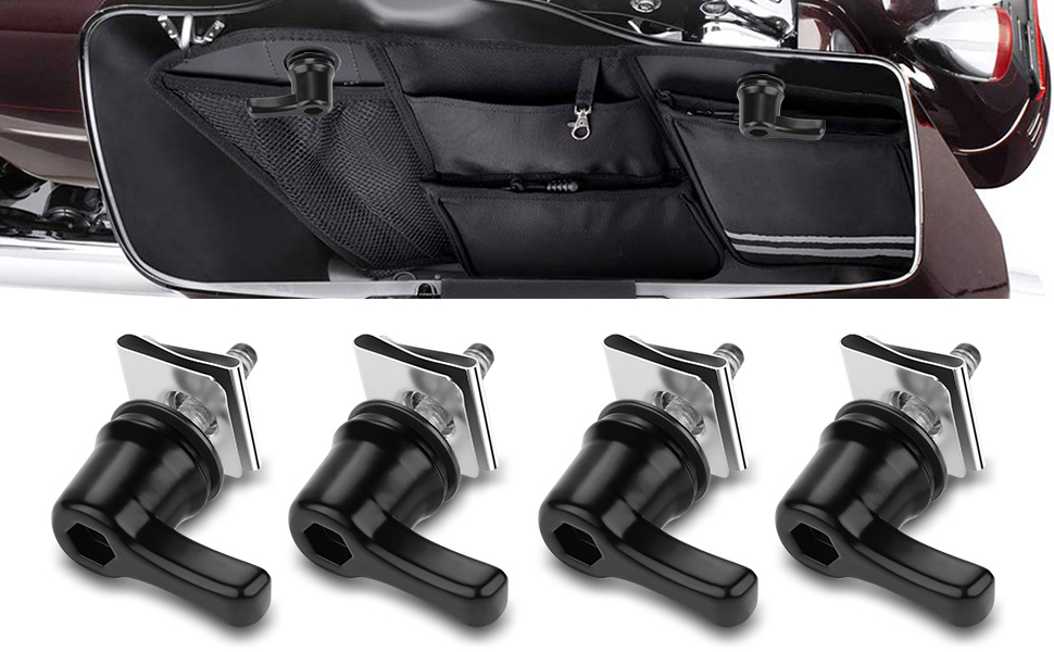 Motorcycle Saddlebag Lever Lock Black Harley Saddlebag