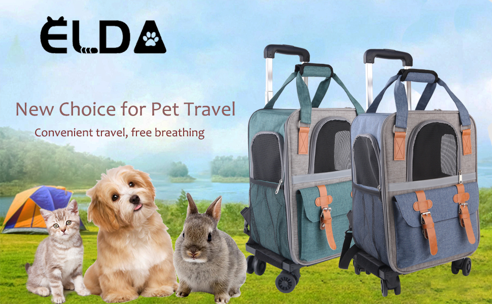 ELDA Rolling Expandable Pet Carrier,Airline Approved