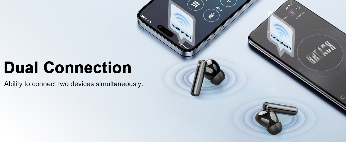 wireless bluetooth earbuds with micphones tiny in ear noise canceling earphones mini  headphones