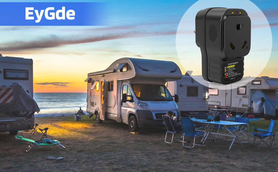 EyGde 30 Amp Surge Protector for RV, RV Circuit Analyzer Power Surge