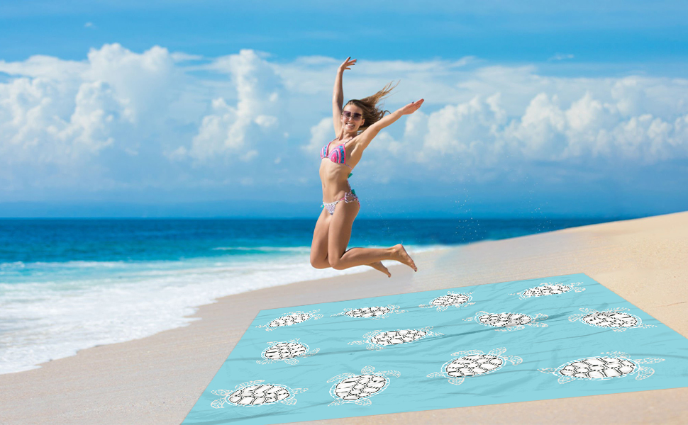 beach picnic blanket
