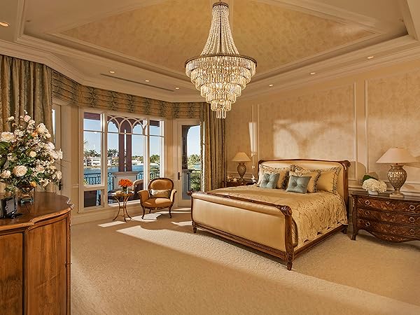 TOCHIC French Empire Crystal Chandelier Modern Farmhouse