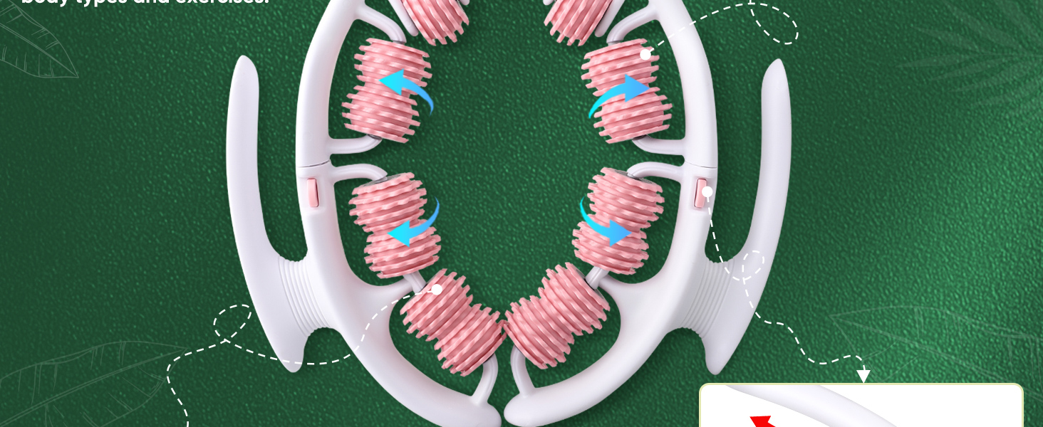 Circular diagram on green background showing white structural elements with pink circular pattern formations.