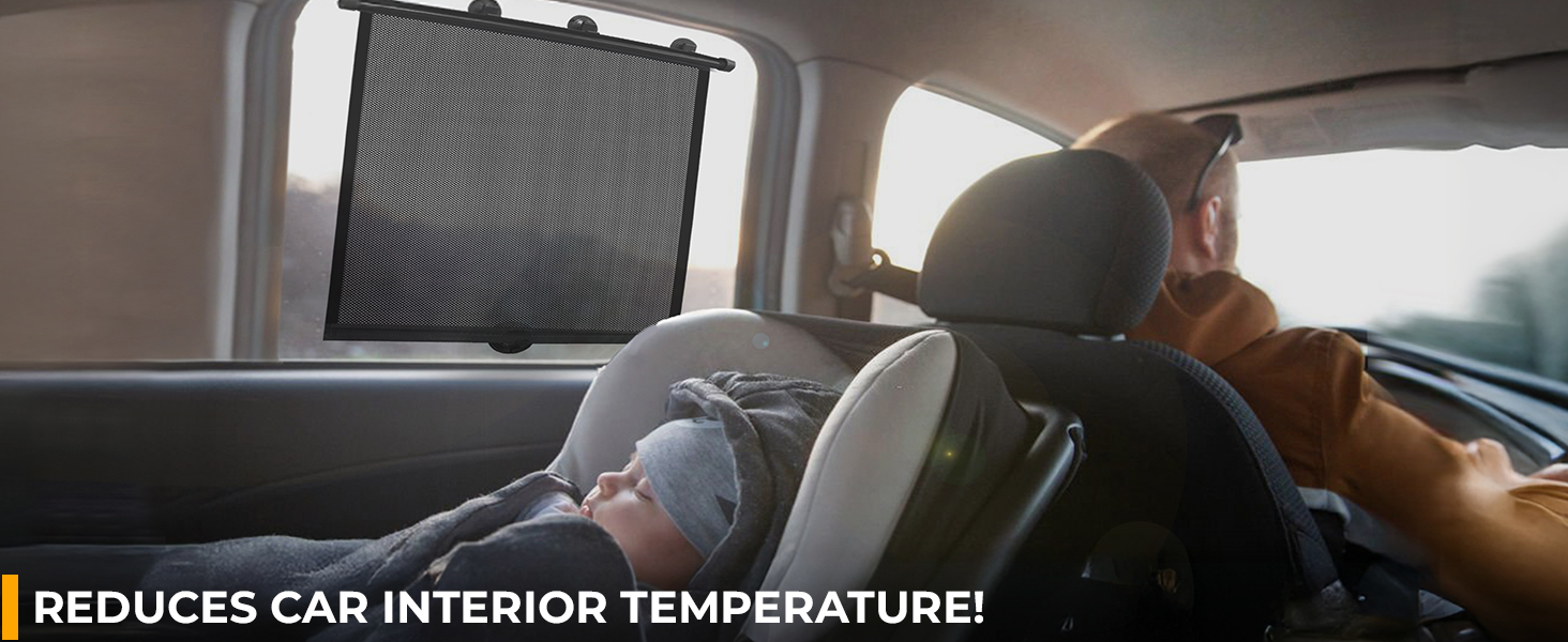 EcoNour Car Retractable Side Window Sunshade