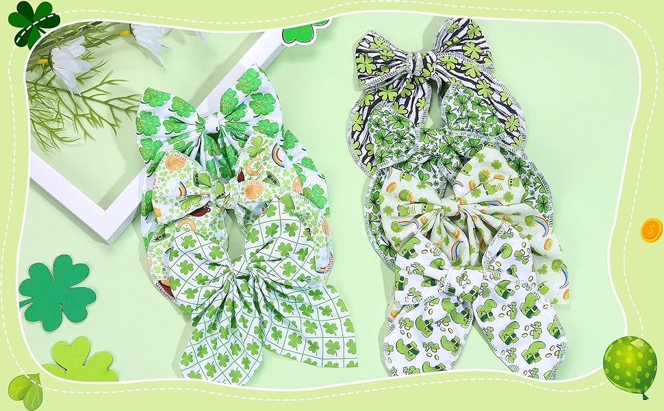 St. Patrick hair bows