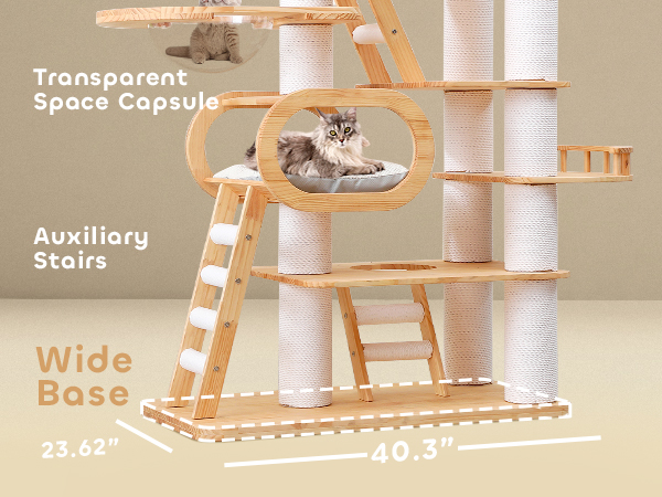 Amazon.com : KZLAA 76.8'' Modern Cat Tree for Indoor Cats