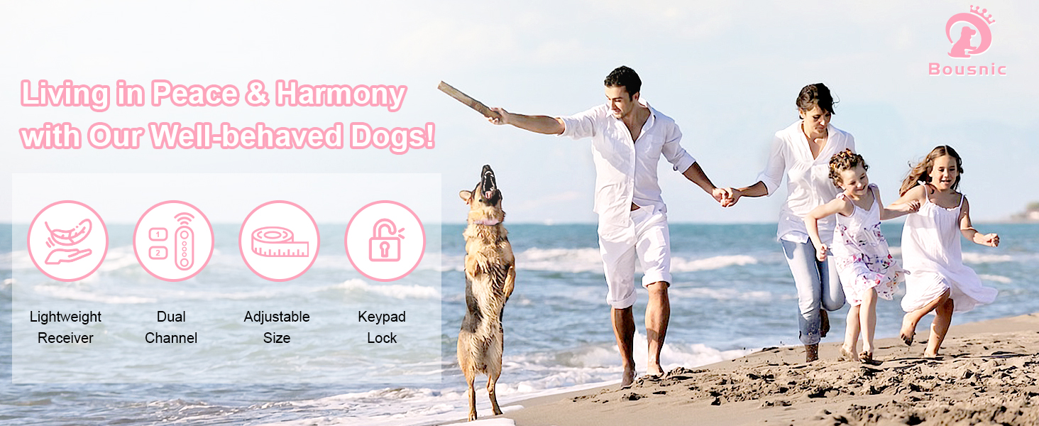 Bousnic Dog Training Collar with Remote 1000ft Dog Shock