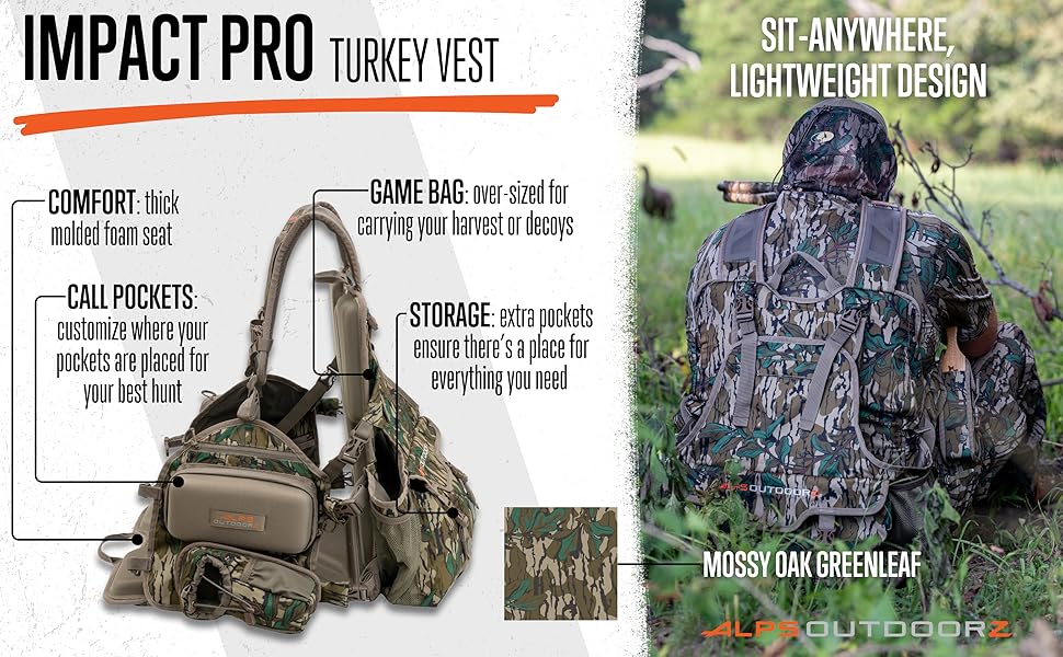Amazon.com : ALPS OutdoorZ Impact Pro Turkey Vest - Mossy Oak