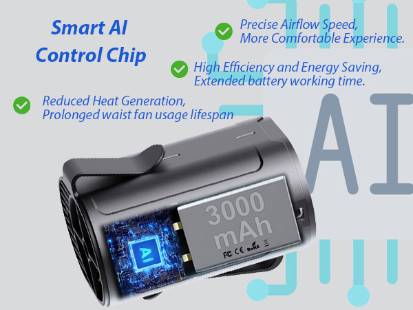 AI waist fan clip on