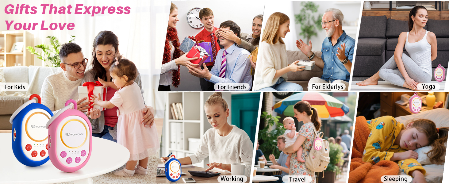 Portable White Noise Sleep Sound Machine for Home and Travel