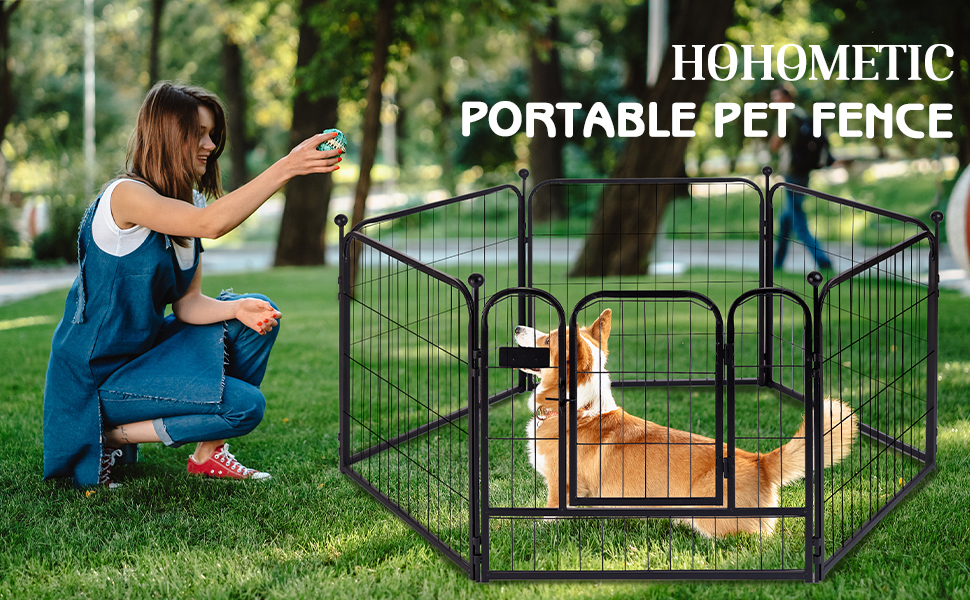 Dog Playpen Designed for Indoor Use & Camping, Yard, 24