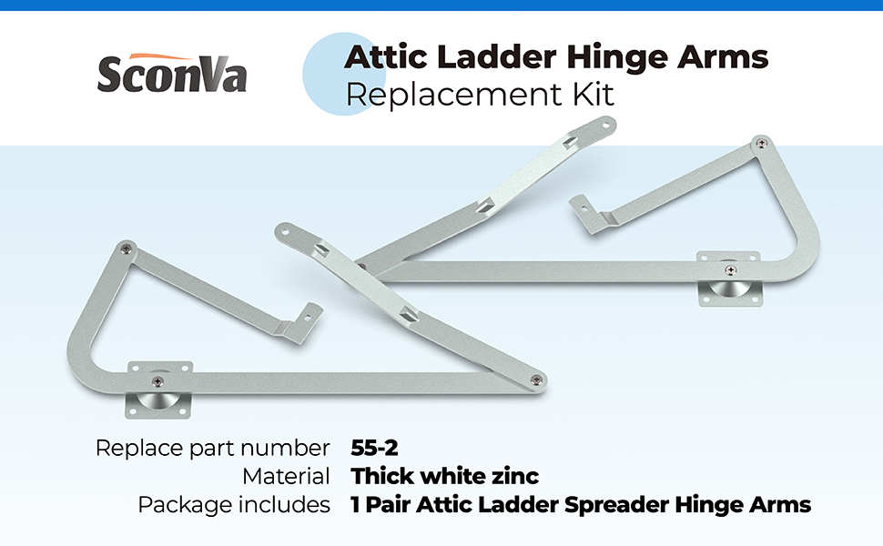 552 Attic Ladder Hinge Arms Replacement Kit, Attic Door Hinges