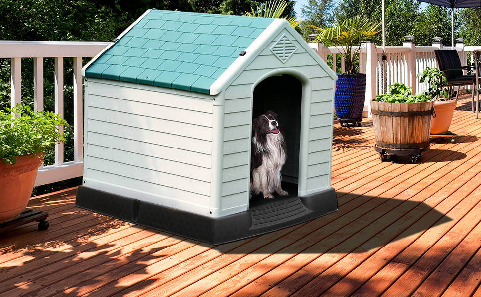 YITAHOME Large Plastic Dog House Outdoor Indoor Insulated