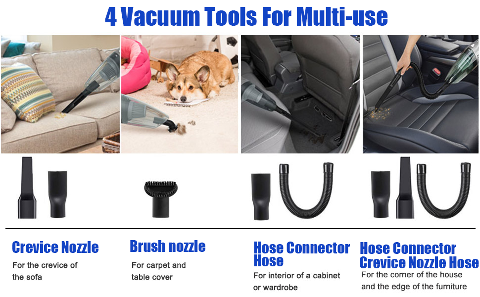 jnerkert Car Vacuum Cleaner 7000Pa powerful handheld hoover, long run