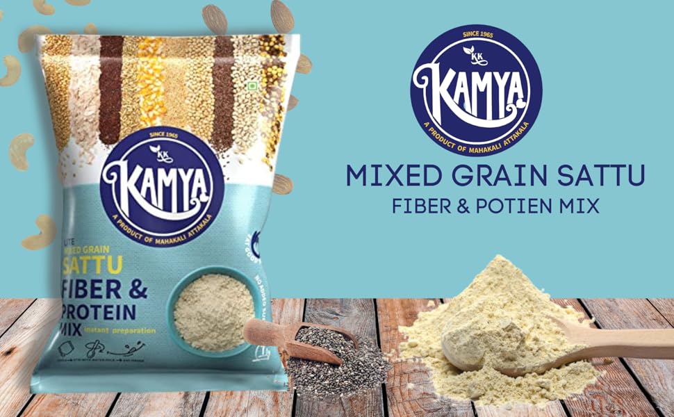 Kamya Lite Mixed Grain Sattu Natural Powder with High Protein No