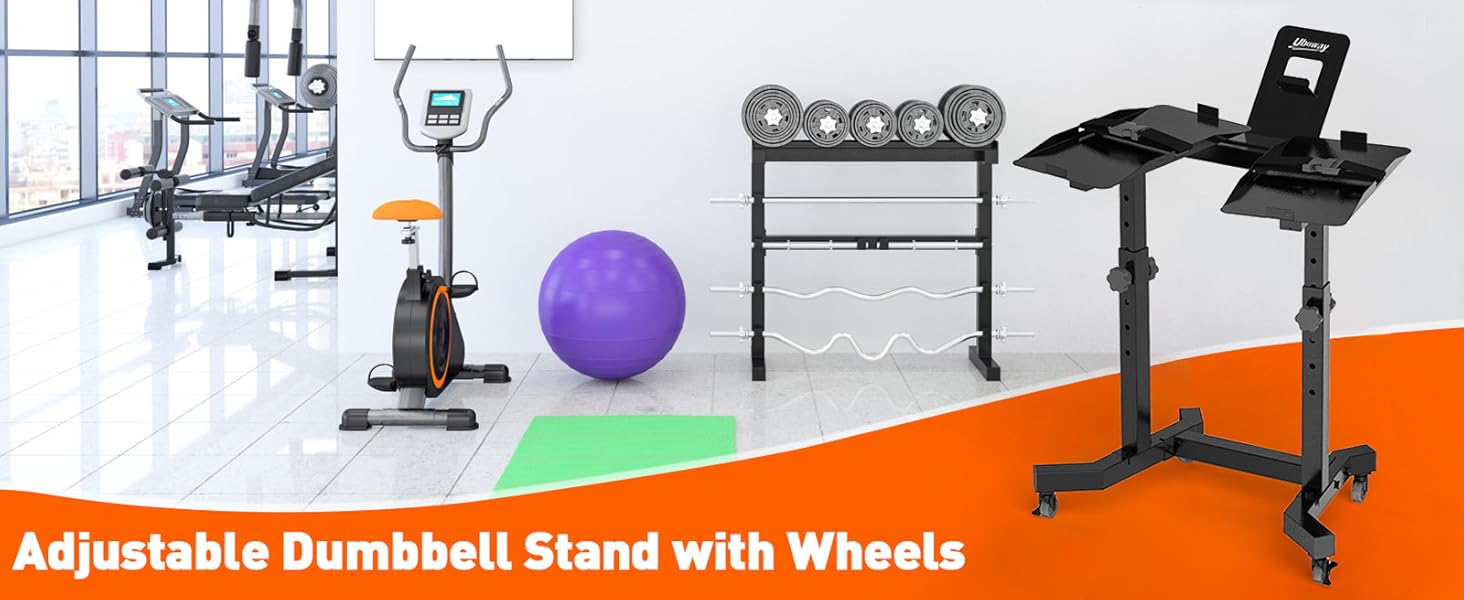 adjustable dumbbell stand