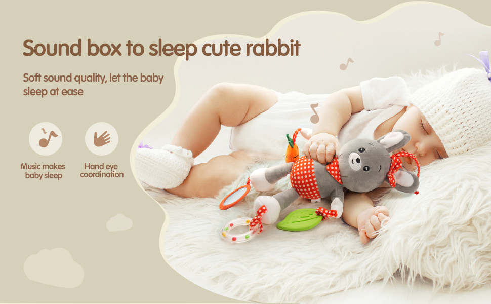 stochastic box Stroller Rattles for Baby, Rattle Music Toy, Car Seat Music Toy for