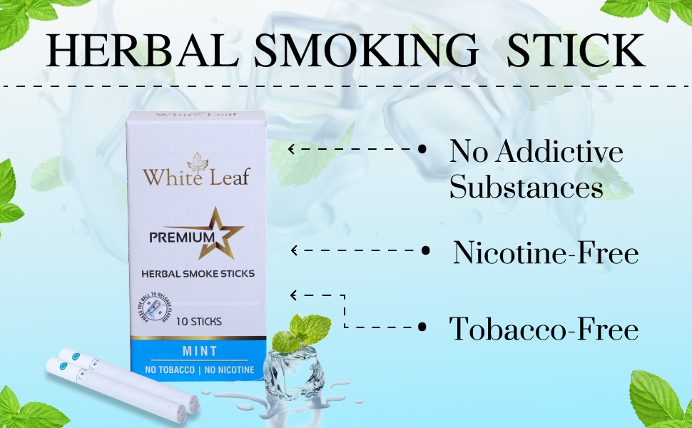 White Leaf Premium Herbal Smoke Cigarettes 100 TobaccoFree, 100