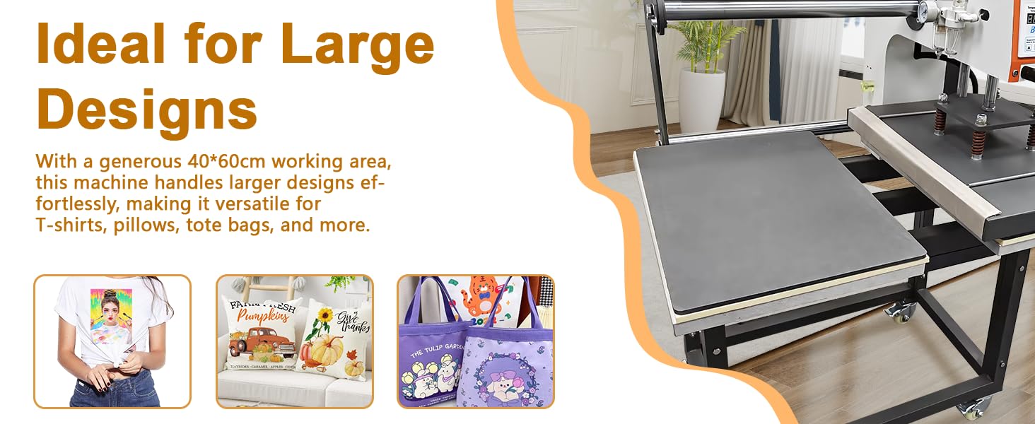 16x24 in Pneumatic Dual Platen Auto Heat Press Machine with Infrared Positioning