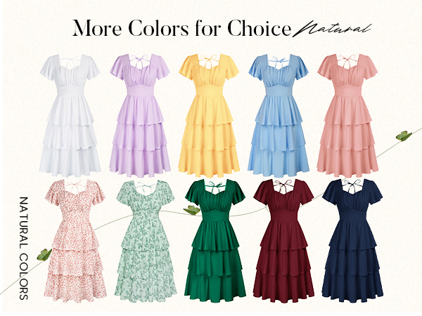 ワンピース theredthread S layered ruffle dress mini Women's Short Sleeve Tiered Layered Ruffle Dress Vintage