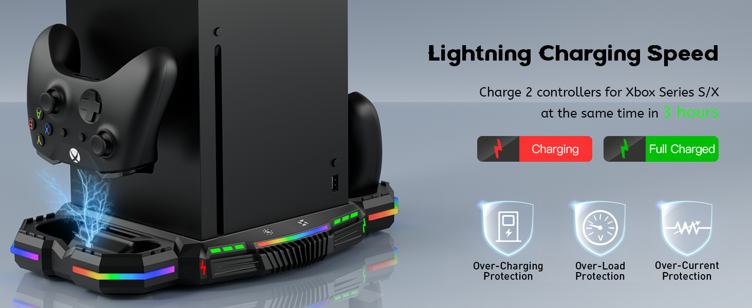 xbox series x cooling stand with charging station