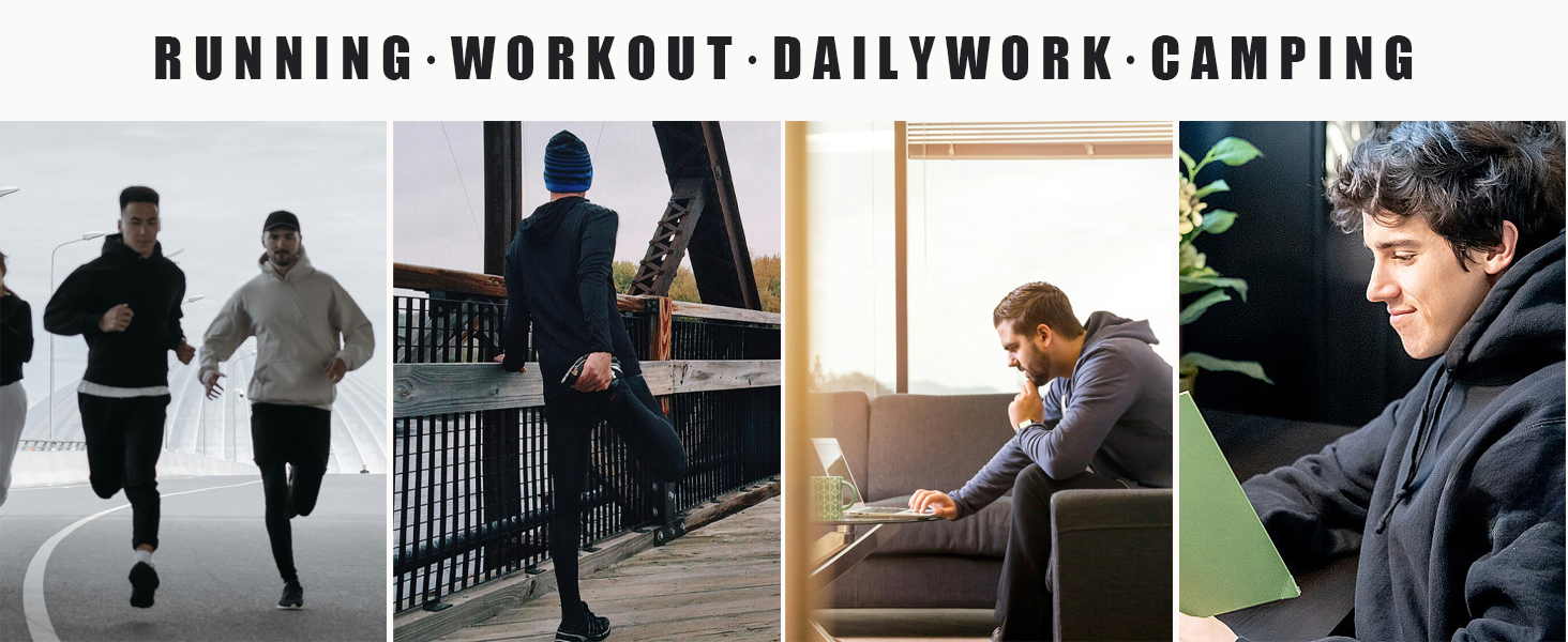 MoFiz Jogginganzug Herren Trainingsanzug Sportanzug mit Kapuze Freizeitanzug