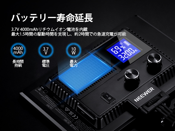 Amazon | NEEWER 9インチLEDビデオライト ミニ三脚スタンド付き