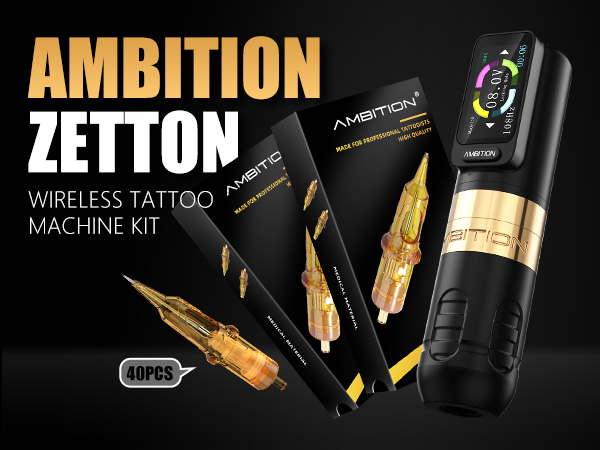 Wireless　Ambition tattoo machine set Amazon.com: Tattoo Kit-Ambition Zetton Wireless Tattoo