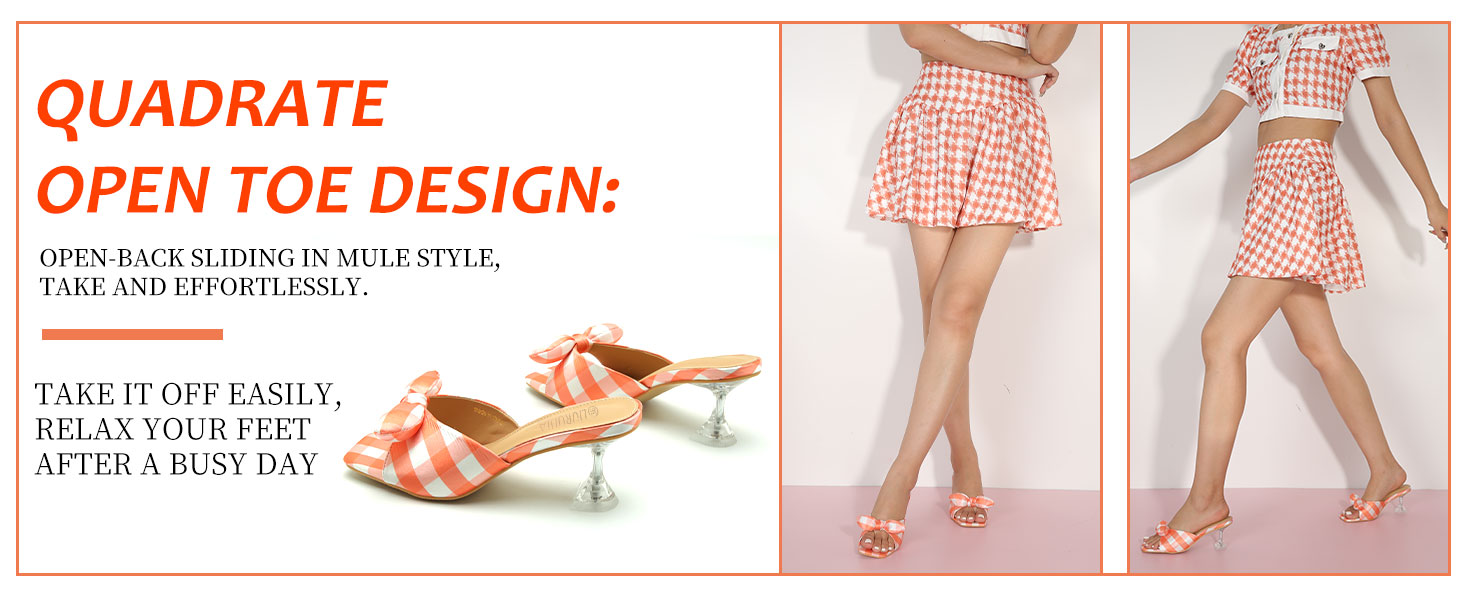 LIURUIJIA formal shoes for women square toe heels heels for women dressy bow sandals for women