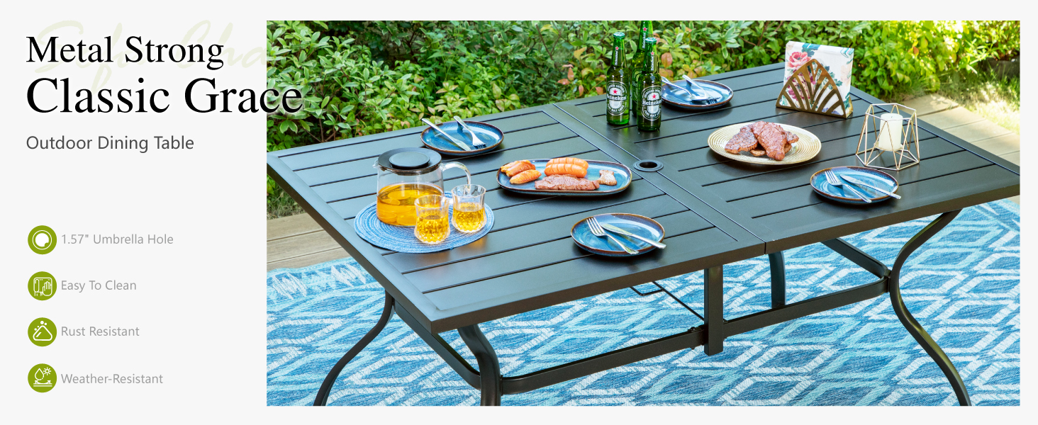 outdoor table and chairs