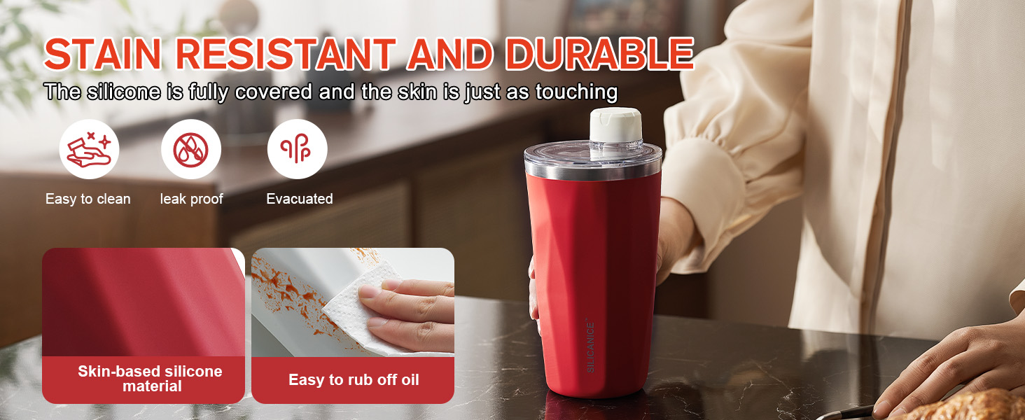 silicanice soft touch tumbler with straw