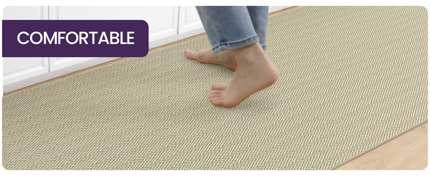 DEXI Hallway Runner Rug 2x6, Kitchen Runners Washable Non