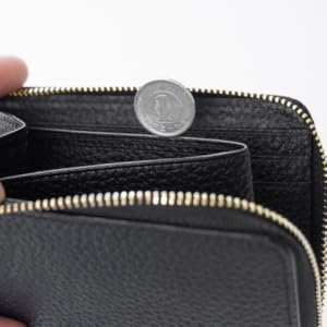 Amazon | [HushTug] レザー L字 ファスナー 財布 「 シンプル な