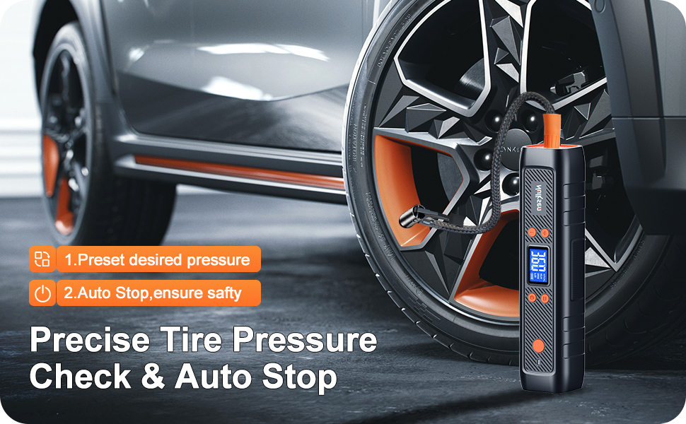 Nulksen Tire Inflator, Portable Air Compressor for Car Tires with