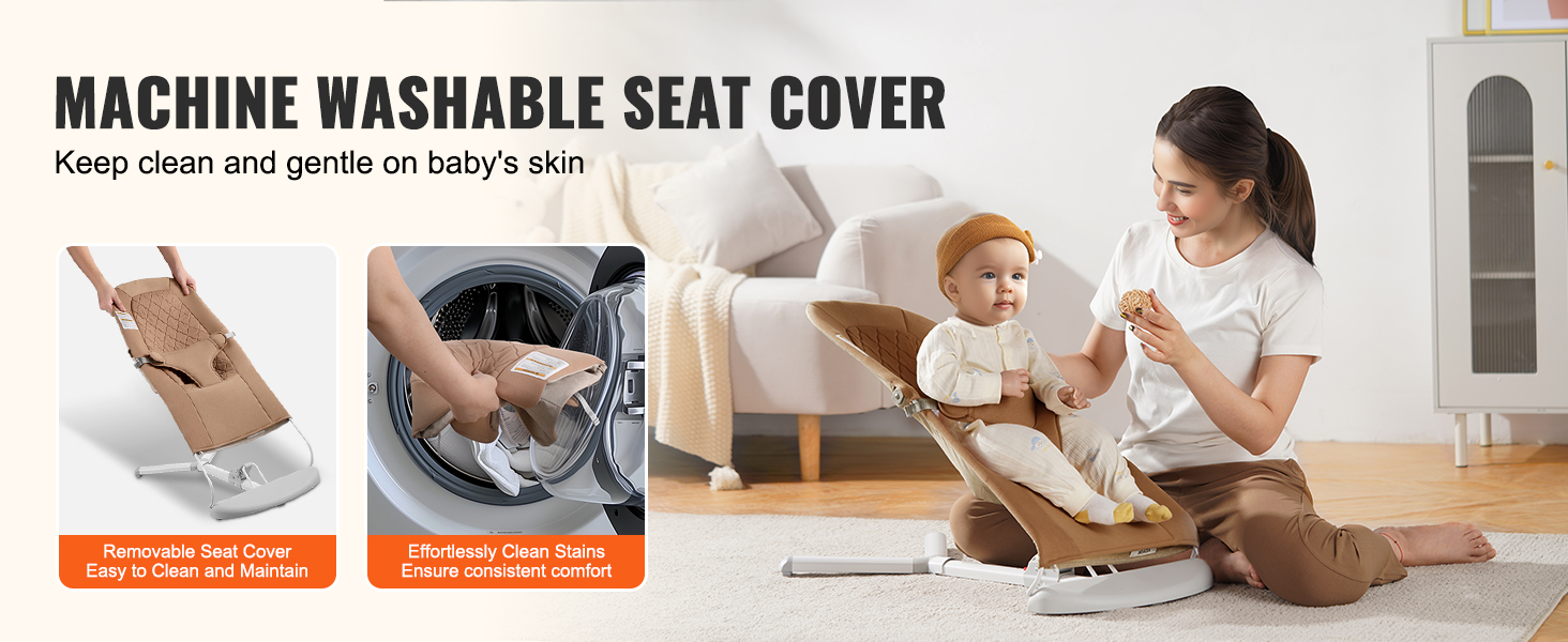 VEVOR Baby Bouncer, Folding Bouncer Seat for Babies 09
