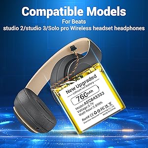 Beats studio 3動作、バッテリー良好 新品 Beats STUDIO 3.0 バッテリー交換 | JapanBattery.jp