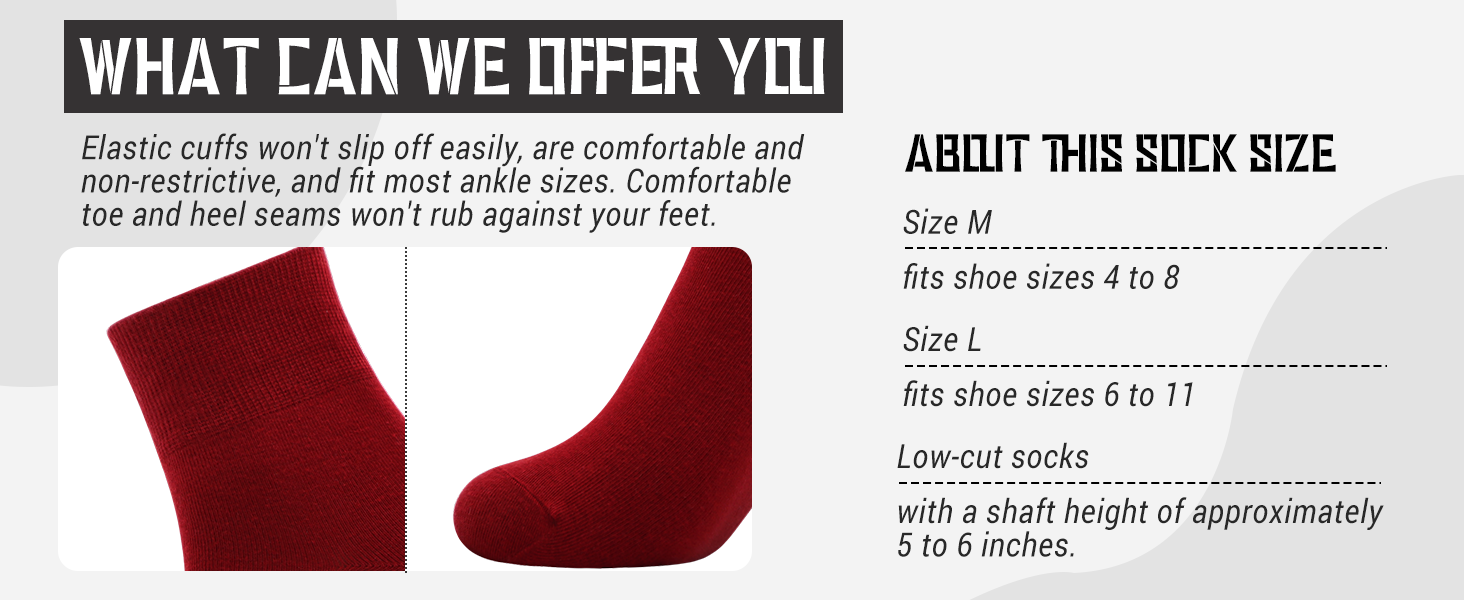 Women's Cotton Socks, Soft Thin Breathable Moisture Wicking Ankle Crew Casual Socks 6 Pairs