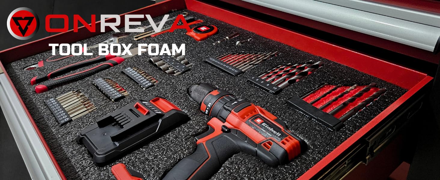 ONREVA Tool Box Foam 3Pack 18x12x2 inch, Foam Inserts for
