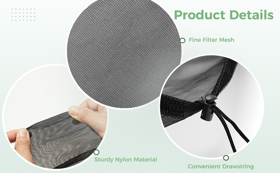 Mesh Cover for Rain Barrels, 4PCS Nylon Rain Barrel Mesh