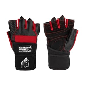 Dallas Wrist Wrap Gloves – Schwarz / Rot