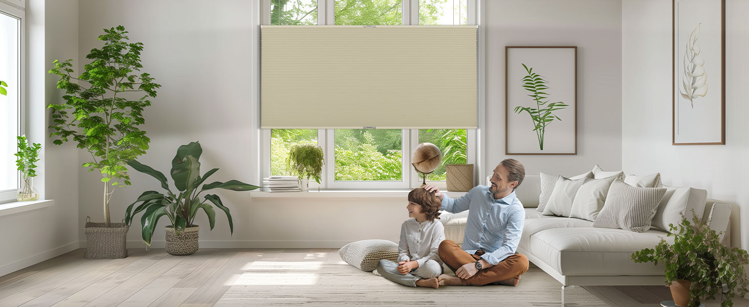 BERISSA Top Down Bottom Up Blackout Cellular Shades