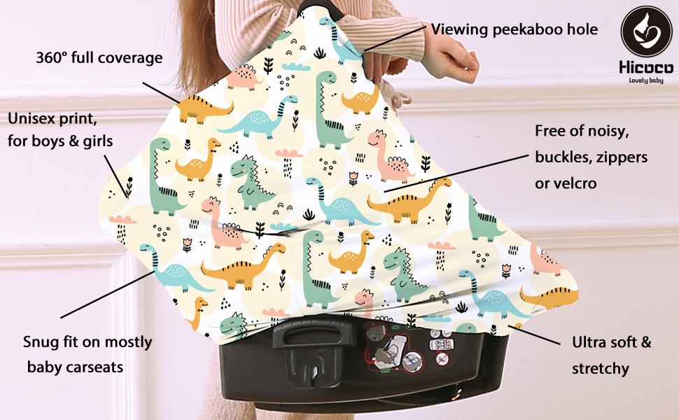 Nursing carseat canopy cover details