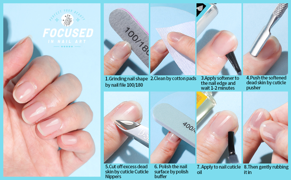 Cuticle Remover Tools Set with Cuticle Trimmer, Cuticle Pusher