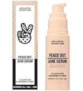 PEACE OUT Skincare Acne Serum. Daily Multi-Benefit Face Serum with 2% Salicylic Acid to Target Pi...
