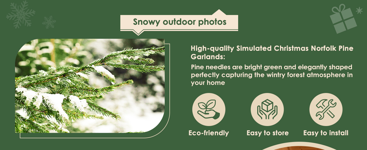 Christmas Norfolk Pine Garland