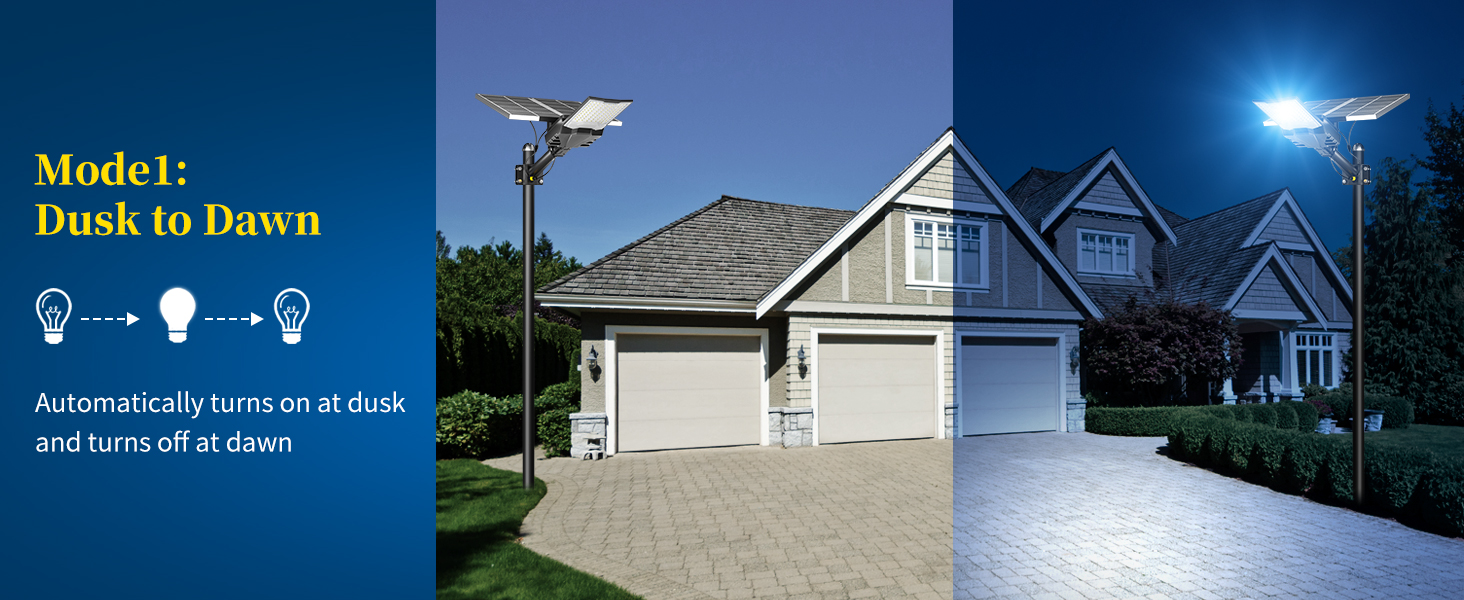 SFL-OHF-Max solar street light dust to dawn mode