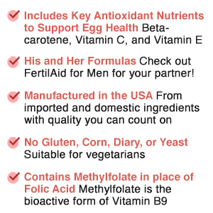 FertilAid for Women, Fertility Supplement for Women and Natural Fertility Vitamin with Vitex