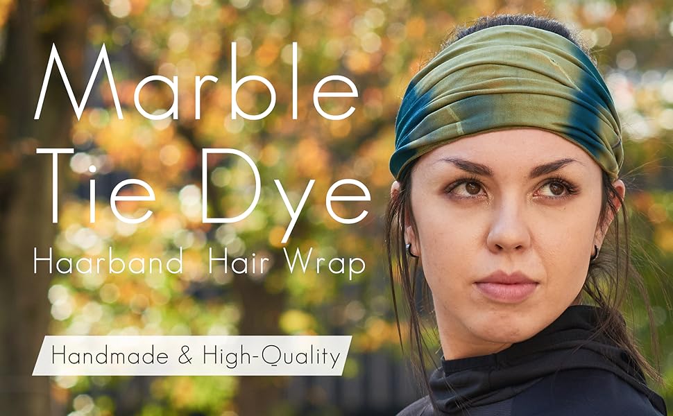 Tye Dye Batik Haarband mit Gummizug Damen Herren Bandana Kopftuch Sommer Festival Boho Mode