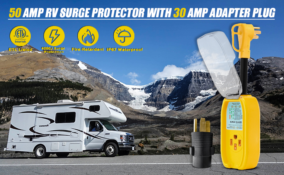 BESTZHEYU 50 Amp Surge Protector for RV, RV Circuit